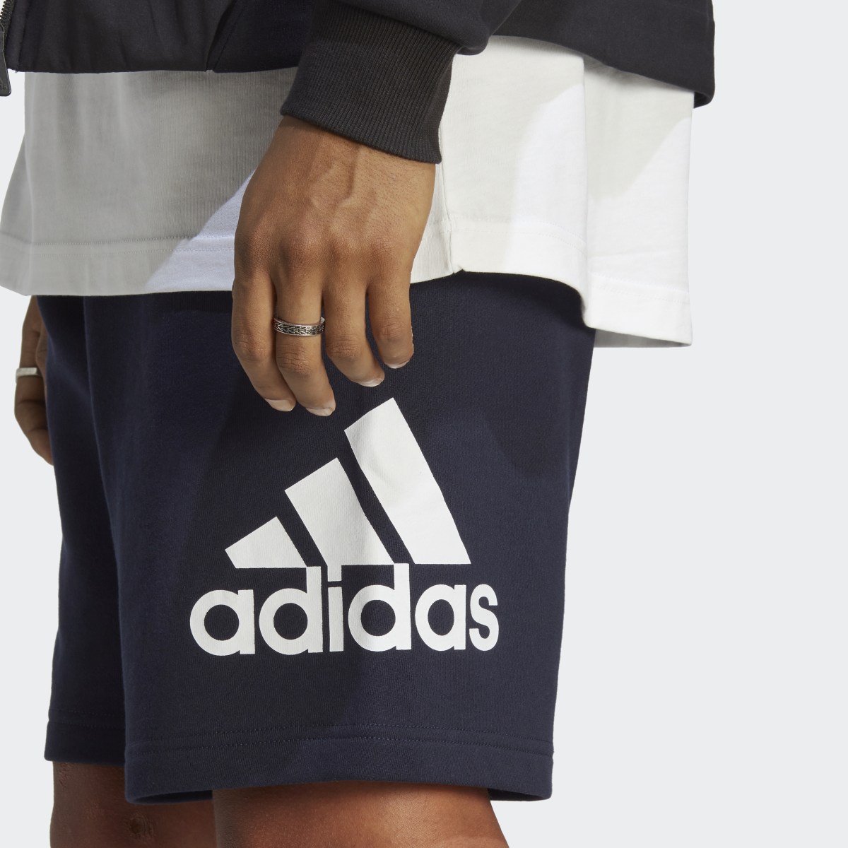 Adidas Essentials Big Logo French Terry Shorts. 6
