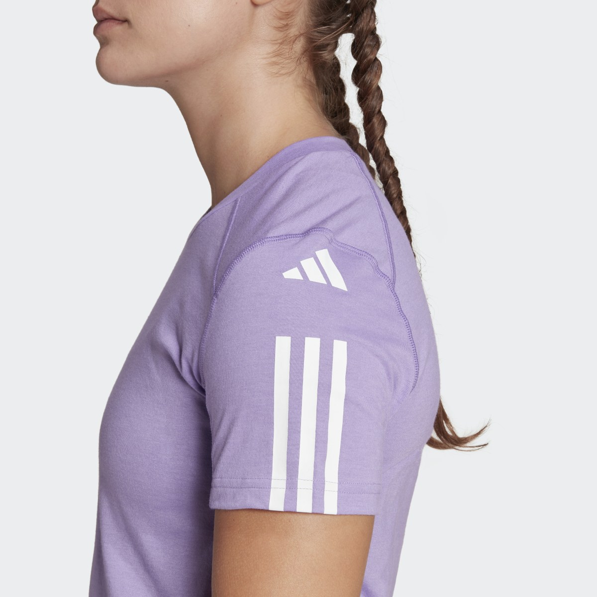 Adidas Train Essentials Train Cotton 3-Stripes Crop Tee. 6