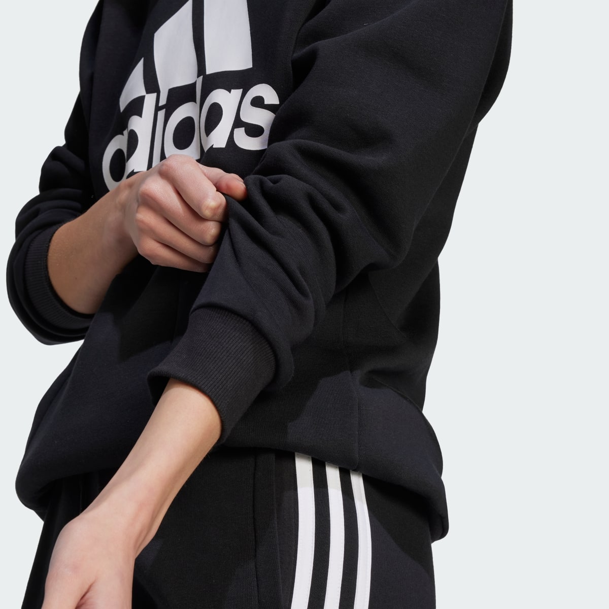 Adidas Essentials Logo Boyfriend Fleece Hoodie. 7