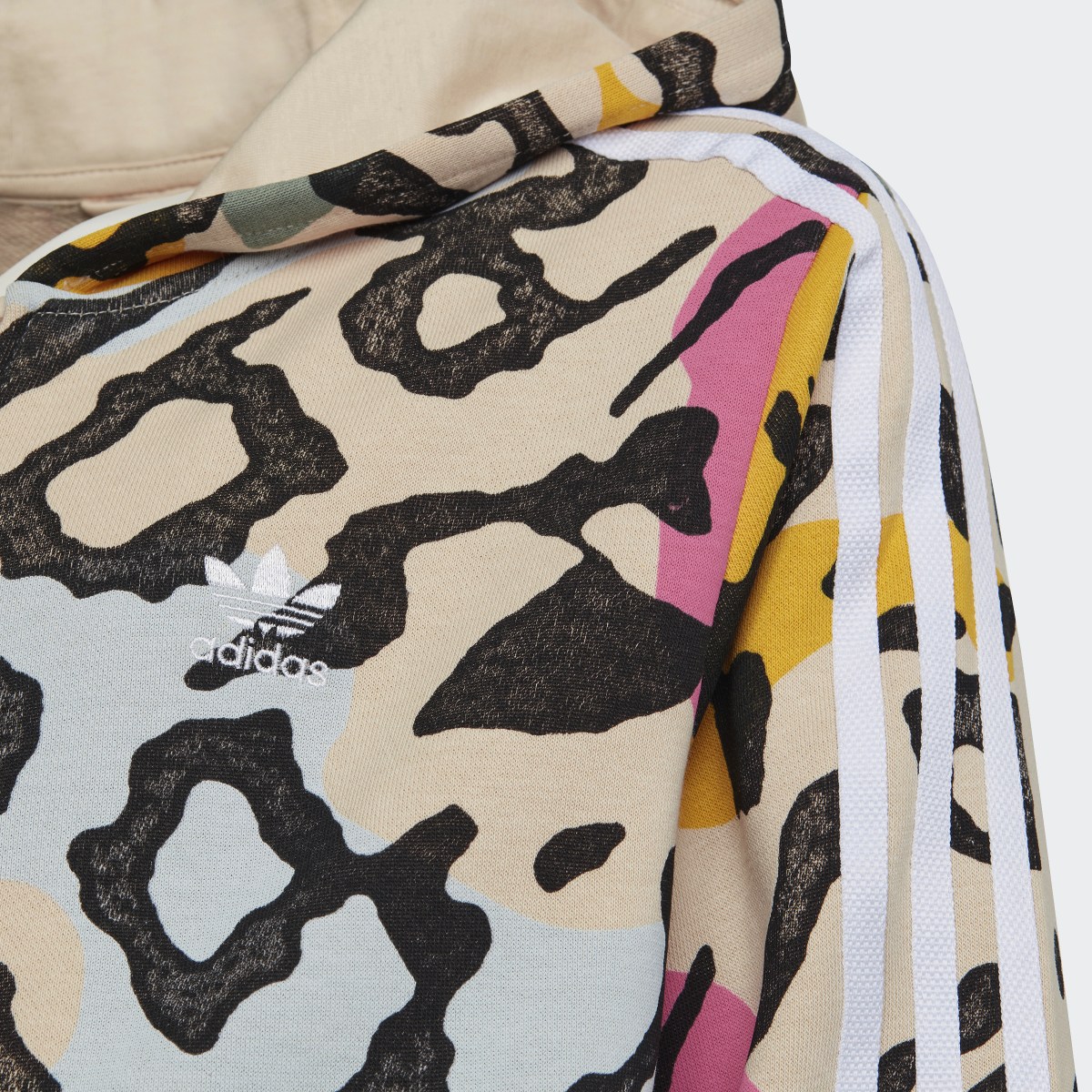 Adidas Sudadera con Gorro Animal Print Alargada con Cierre. 5