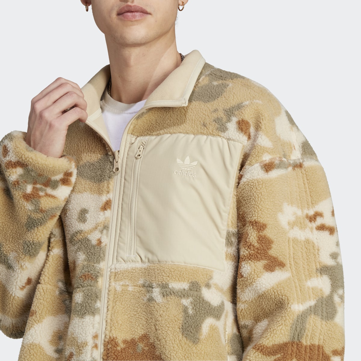 Adidas Graphics Camo Reversible Fleece Jacket. 7