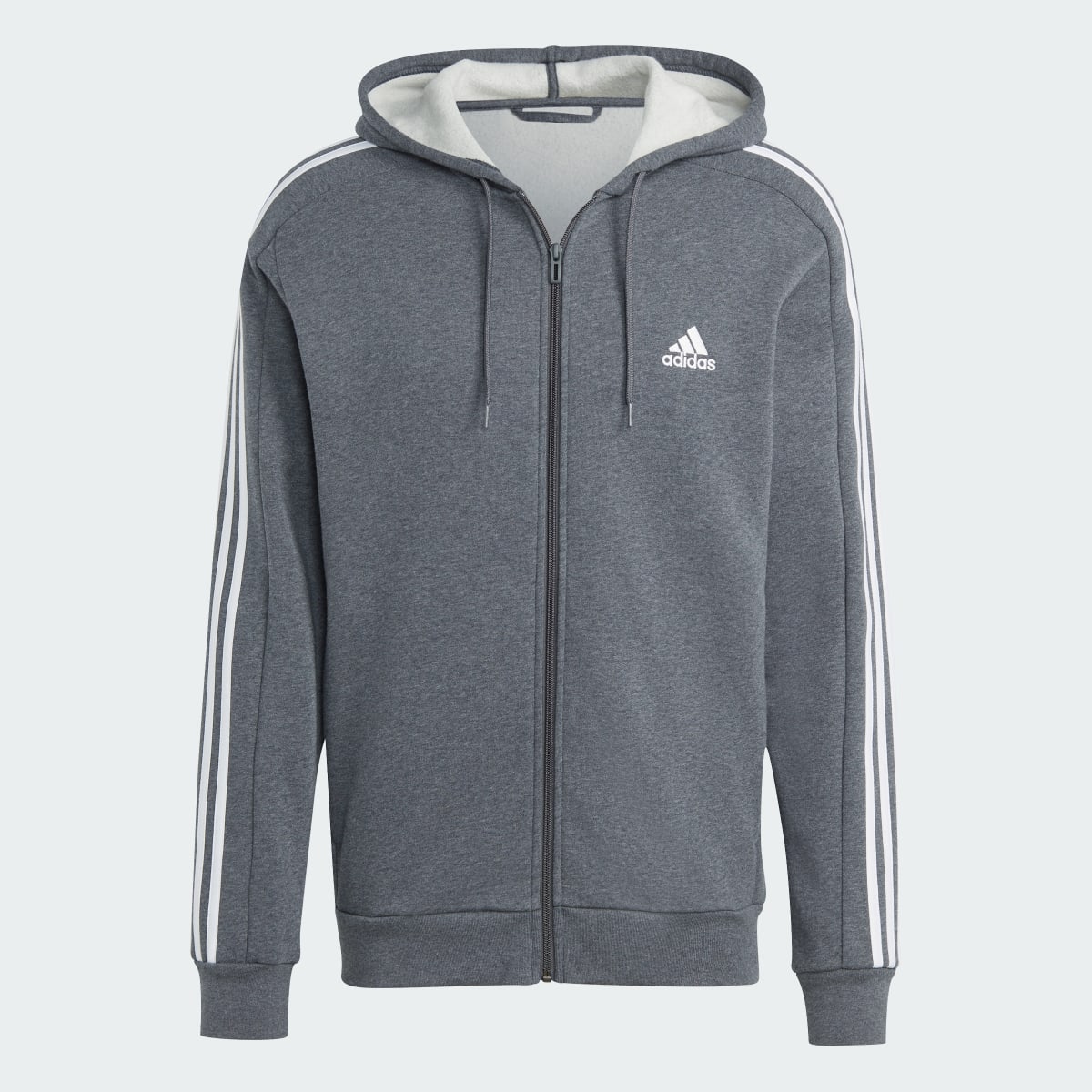 Adidas Essentials Fleece 3-Stripes Full-Zip Hoodie. 5