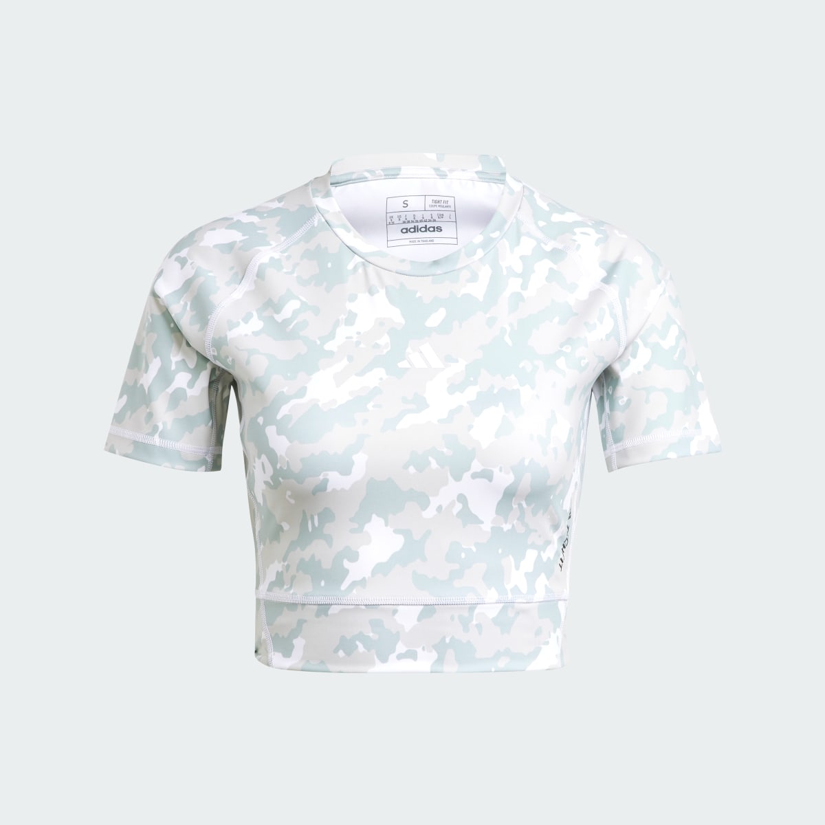 Adidas Techfit Camo Print Crop Training Tee. 5