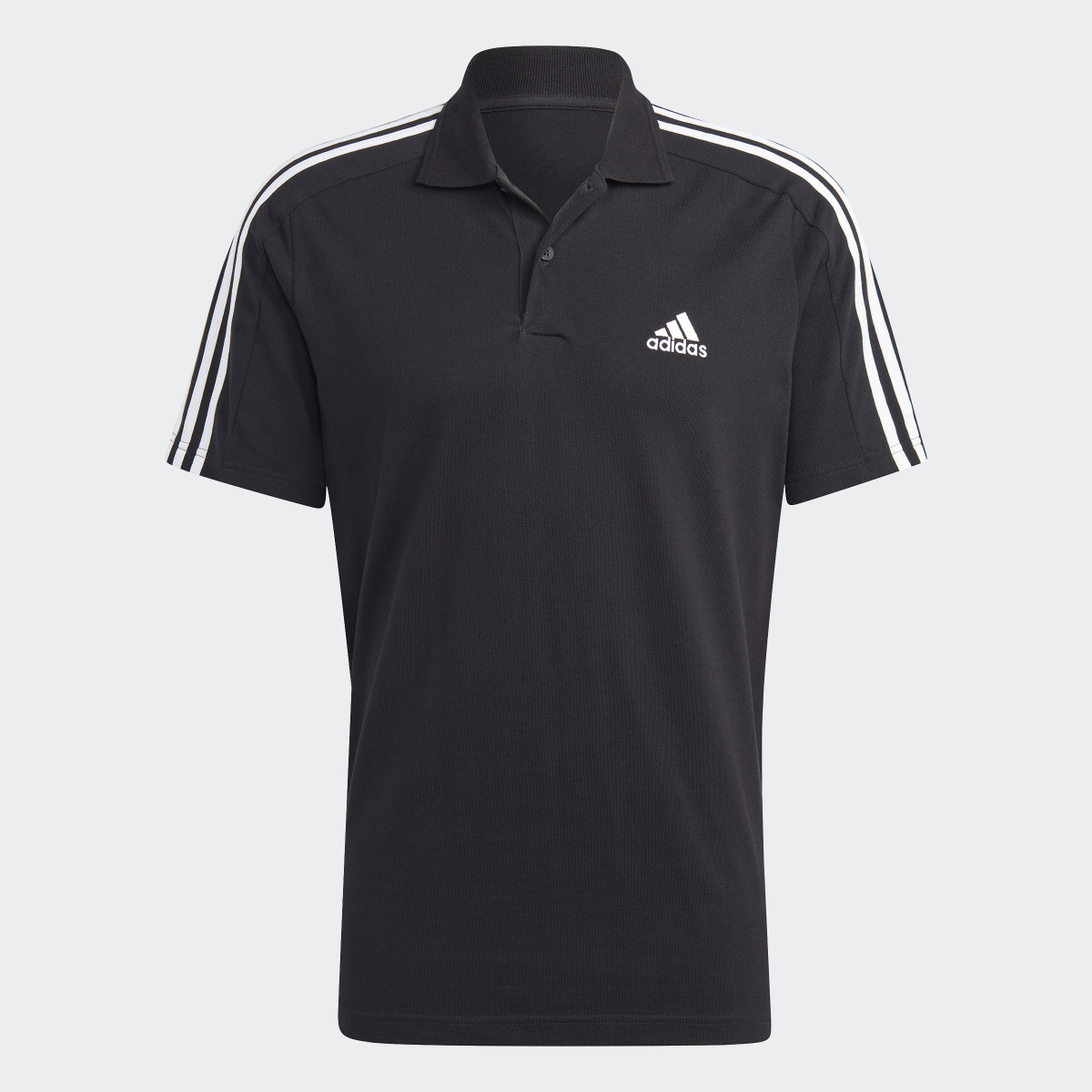 Adidas Essentials Piqué Embroidered Small Logo 3-Stripes Polo Shirt. 6