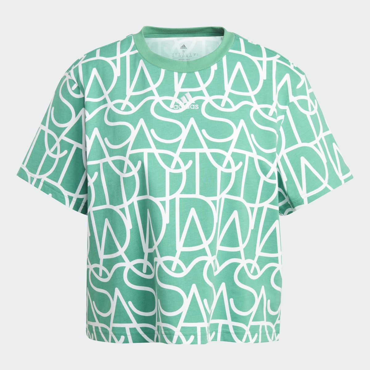 Adidas Allover adidas Graphic Boyfriend T-Shirt. 5
