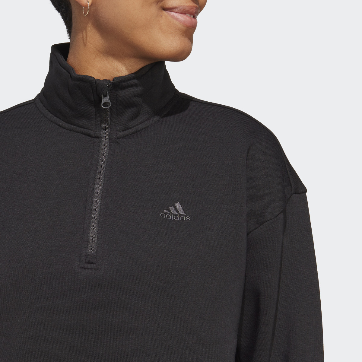 Adidas ALL SZN Fleece Graphic Quarter-Zip Sweatshirt. 6