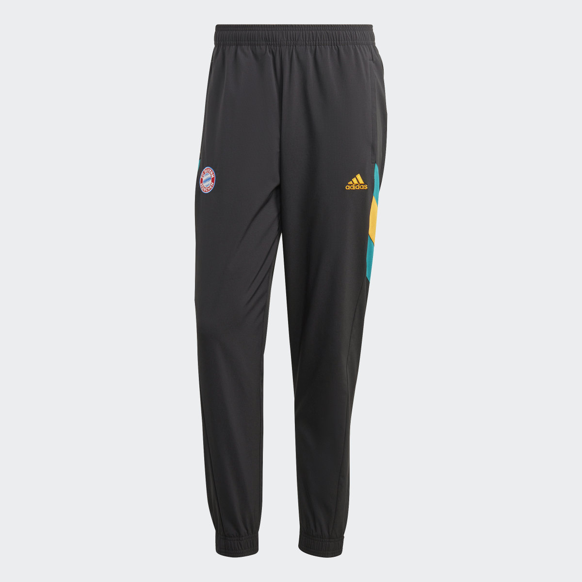 Adidas FC Bayern Icon Woven Tracksuit Bottoms. 4