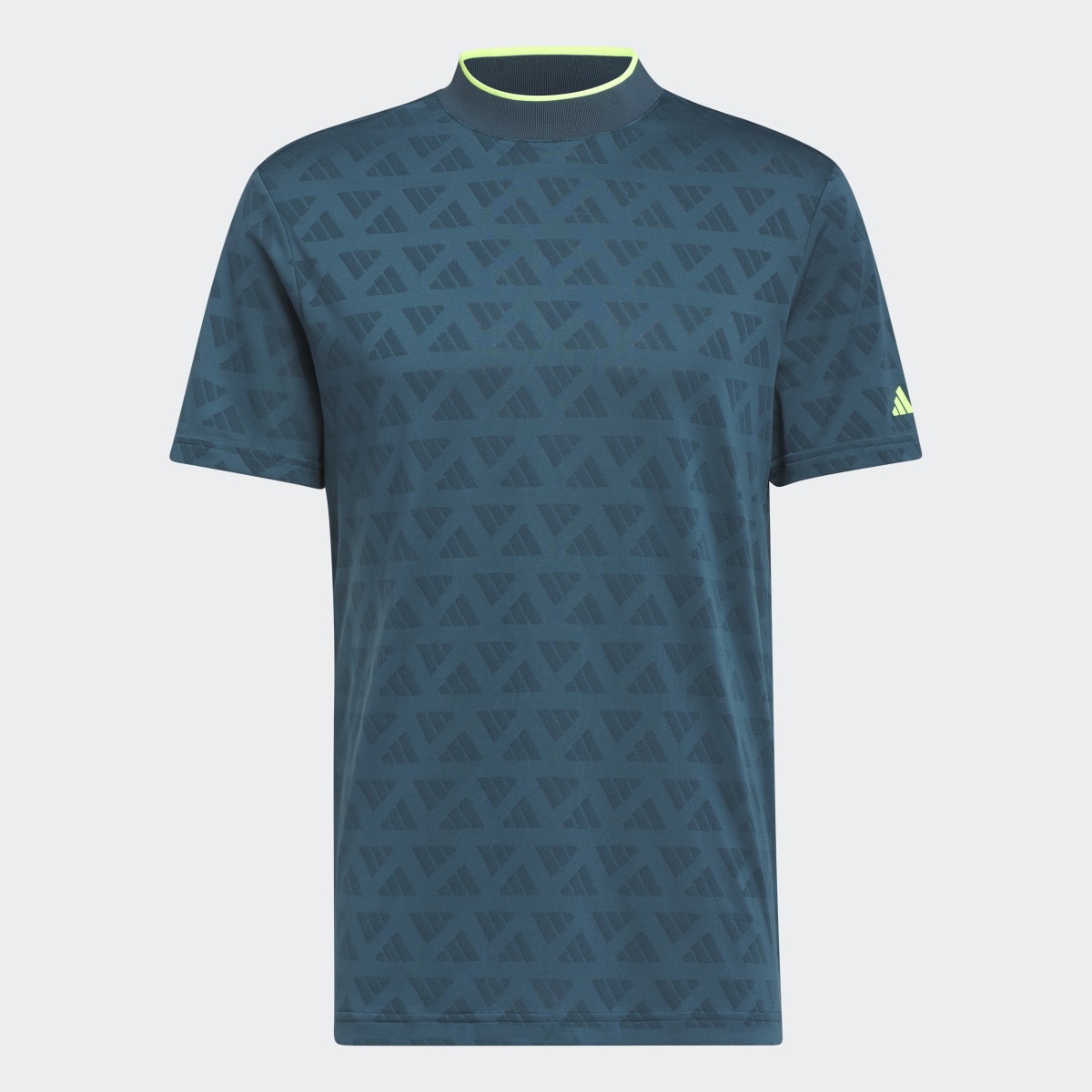 Adidas Adi Jacquard Mock Polo Shirt. 5