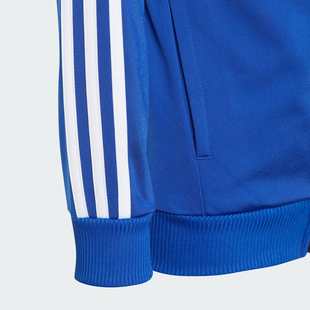 Adidas Tiberio 3-Streifen Colorblock Shiny Kids Trainingsanzug. 7