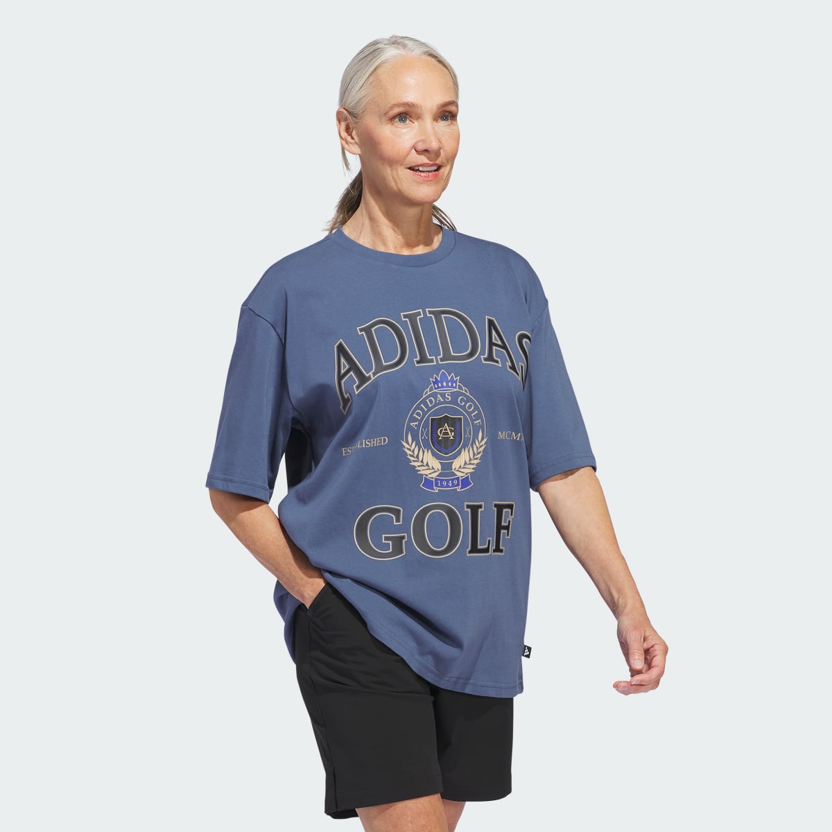 Adidas Go-To Crest Graphic Boyfriend Tee. 4