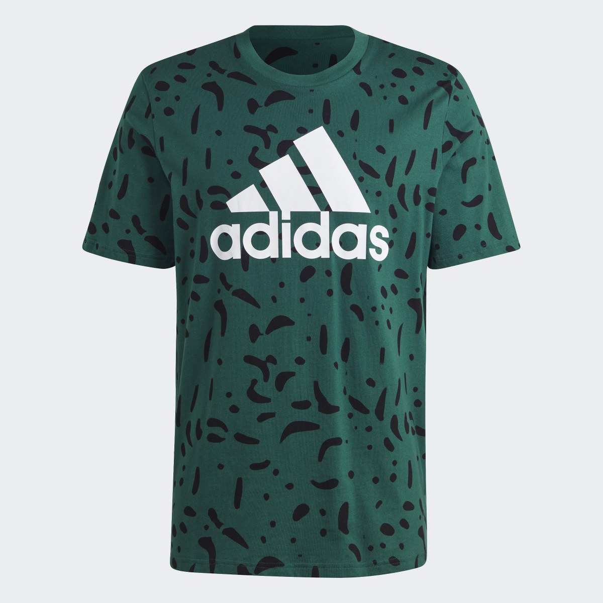 Adidas Playera Essentials Single Jersey Big Logo Allover Print. 5