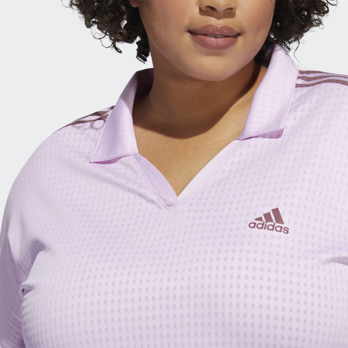 Adidas 3-Stripes Polo Shirt (Plus Size). 6