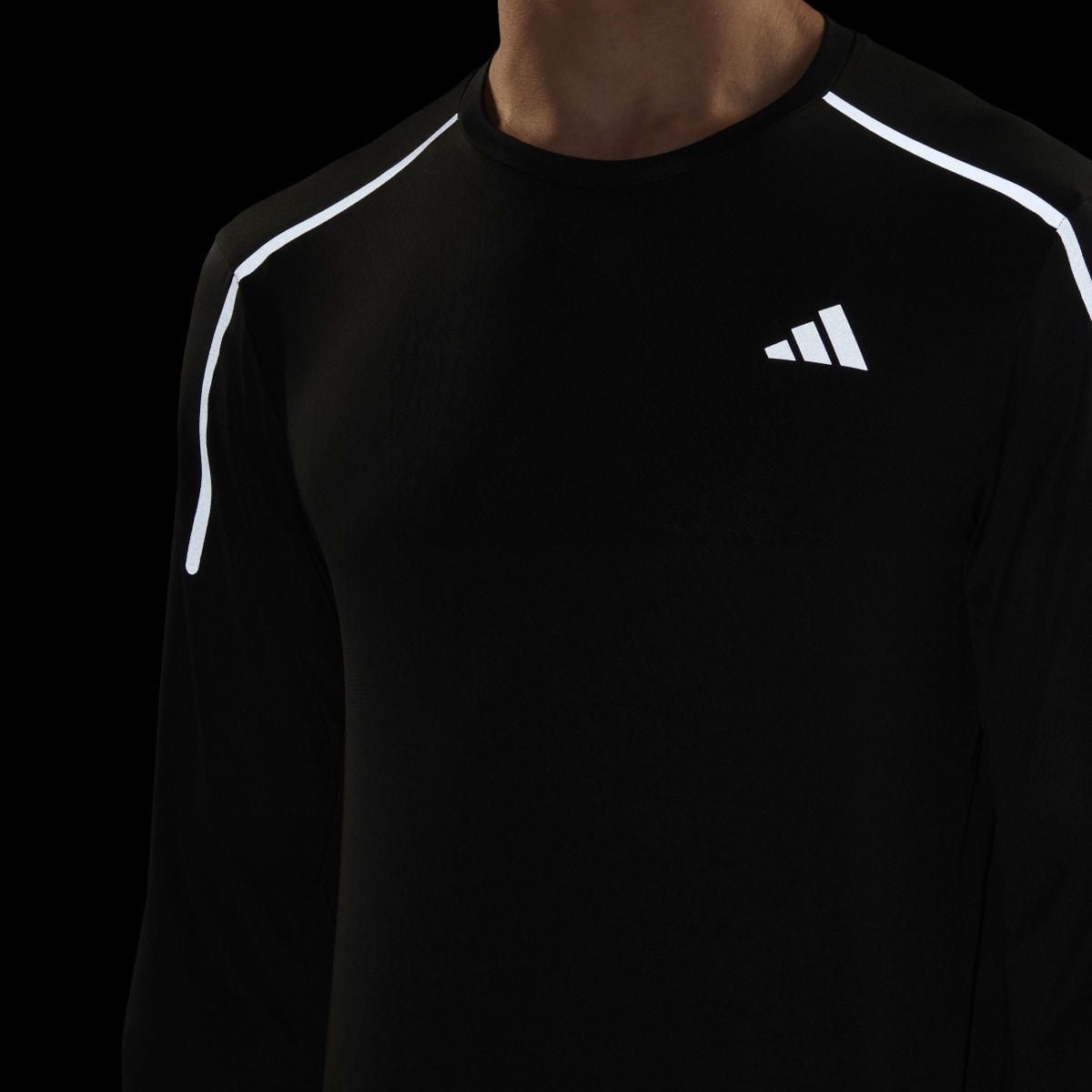 Adidas Fast Long Sleeve Engineered Running Tee. 7