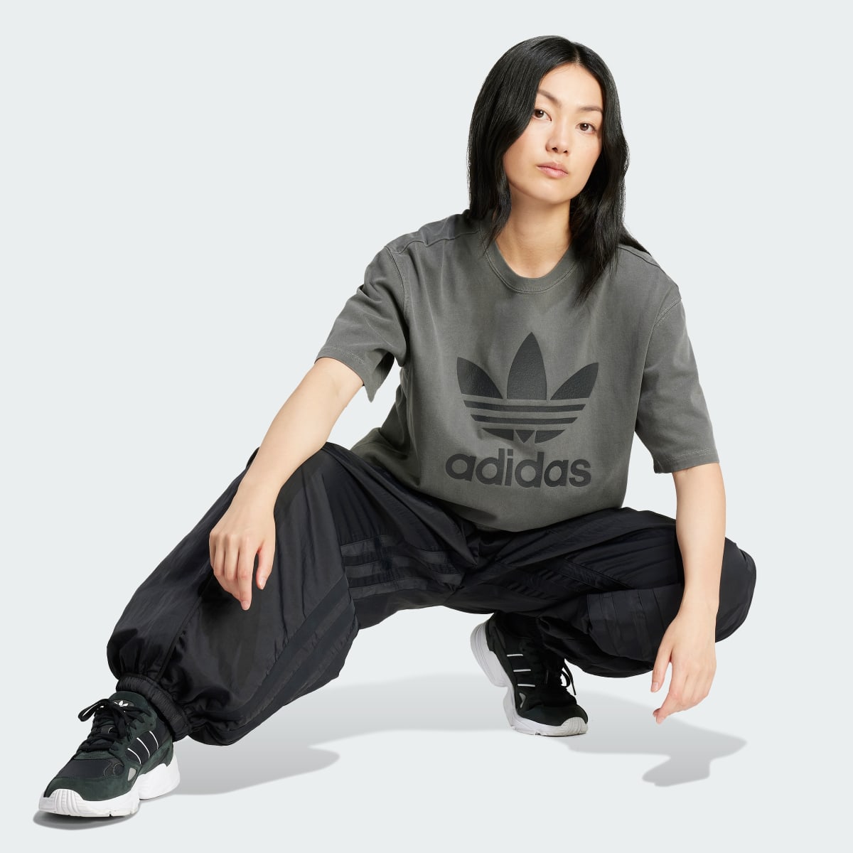 Adidas Washed Trefoil T-Shirt. 4