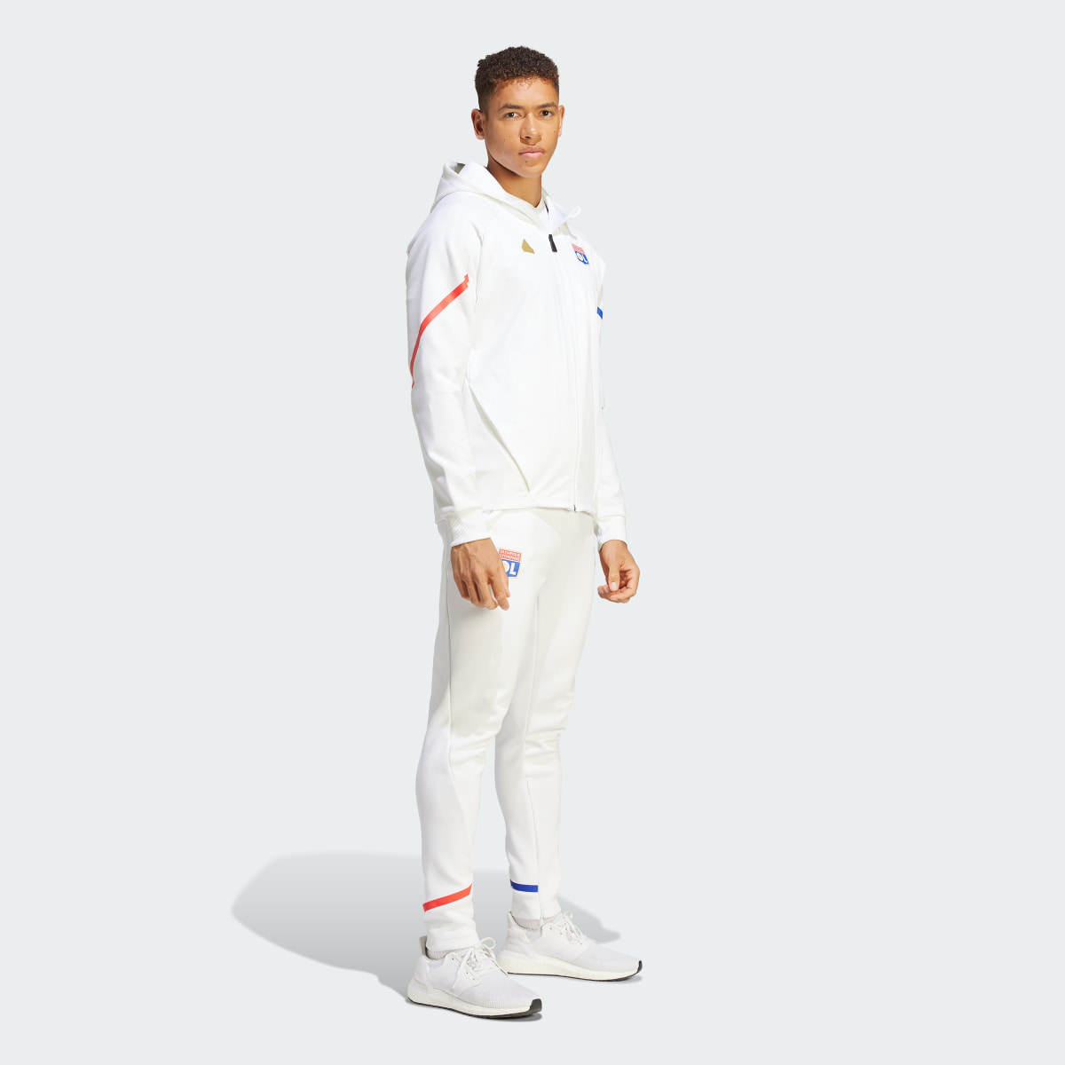 Adidas Olympique Lyonnais Designed for Gameday Full-Zip Hoodie. 4