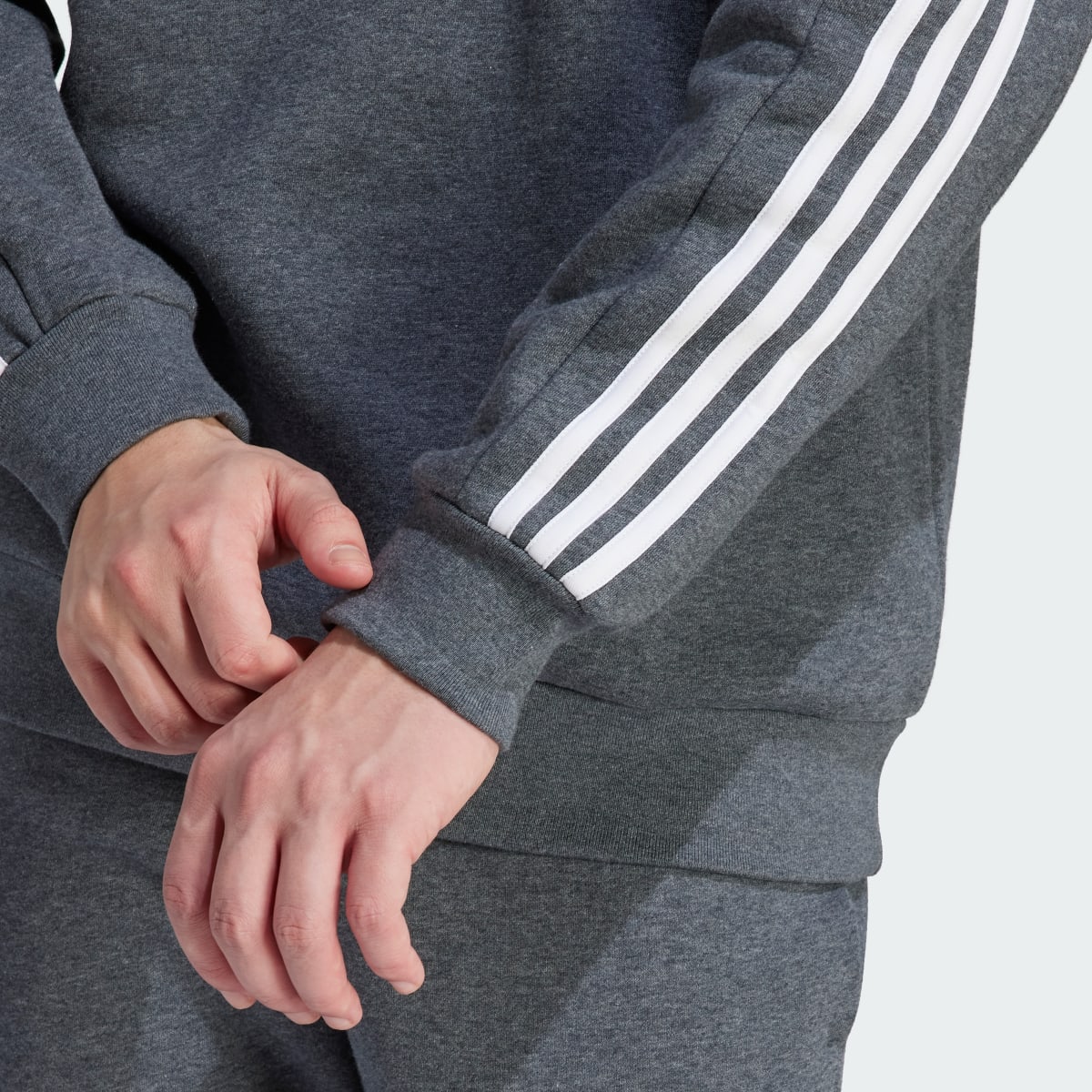 Adidas Sweatshirt em Fleece 3-Stripes Essentials. 7