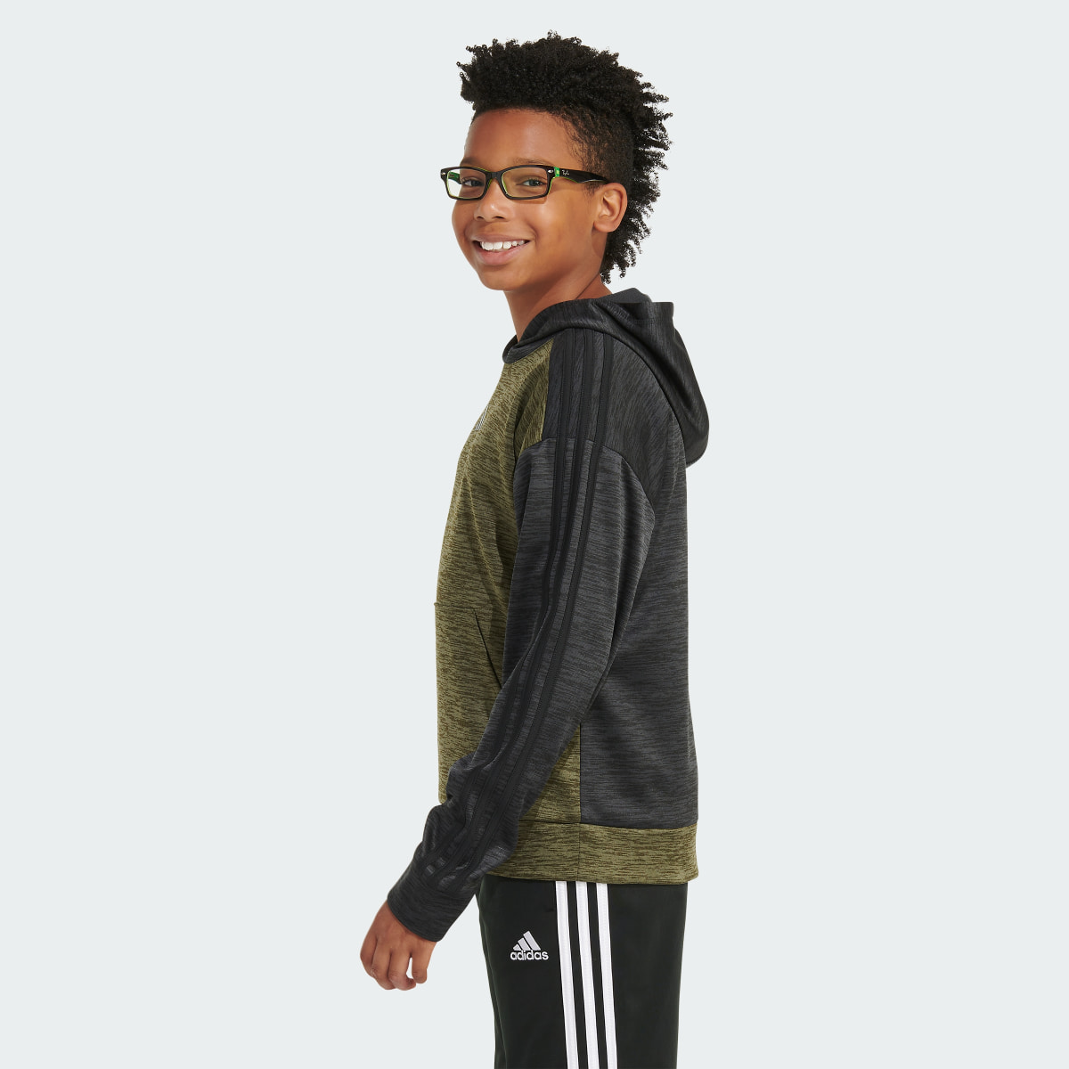 Adidas Long Sleeve Game and Go Mélange Pullover Hoodie. 6