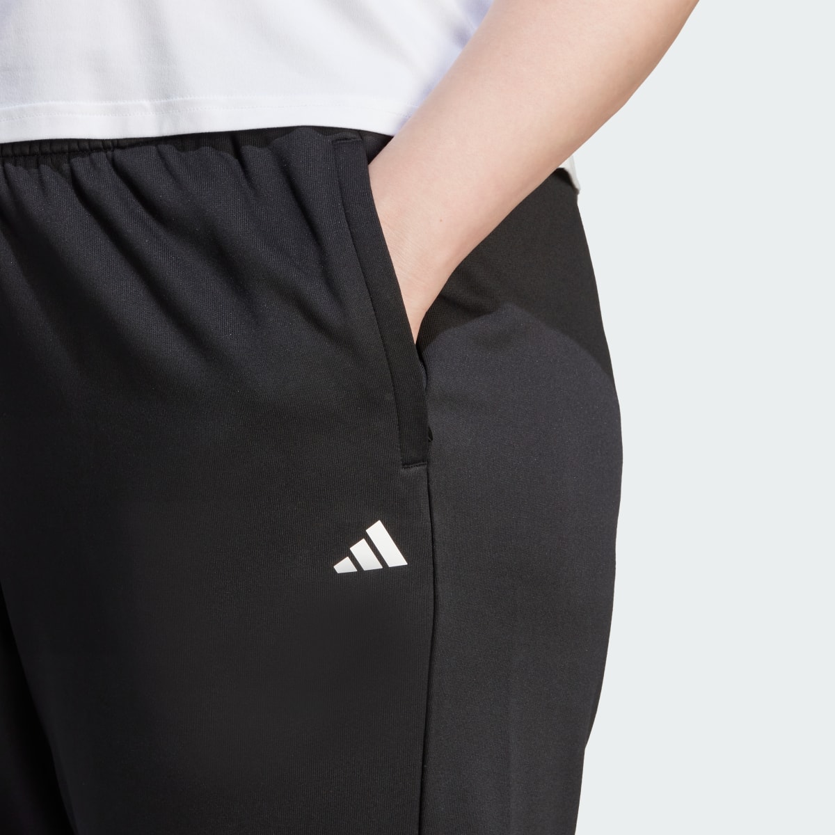 Adidas AEROREADY Game and Go Regular Tapered Fleece Eşofman Altı (Büyük Beden). 5