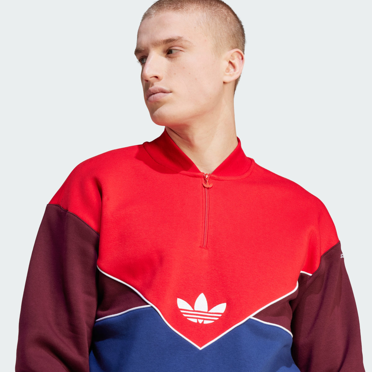 Adidas Adicolor Seasonal Archive Half-Zip Crew Sweatshirt. 6