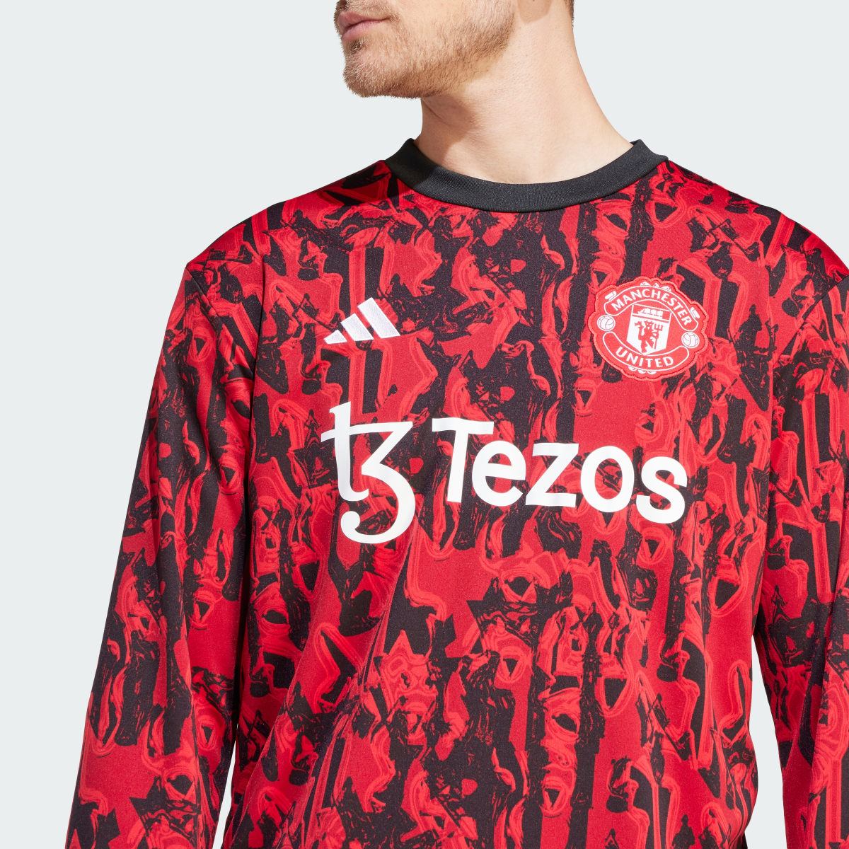 Adidas Haut d'échauffement chaud Manchester United. 6