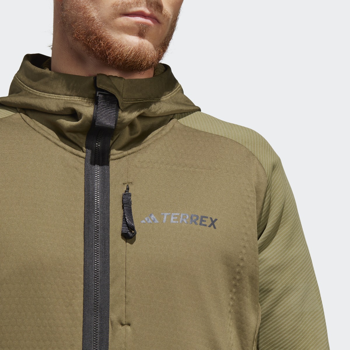 Adidas Terrex Tech Flooce Hooded Hiking Fleece Jacket. 7