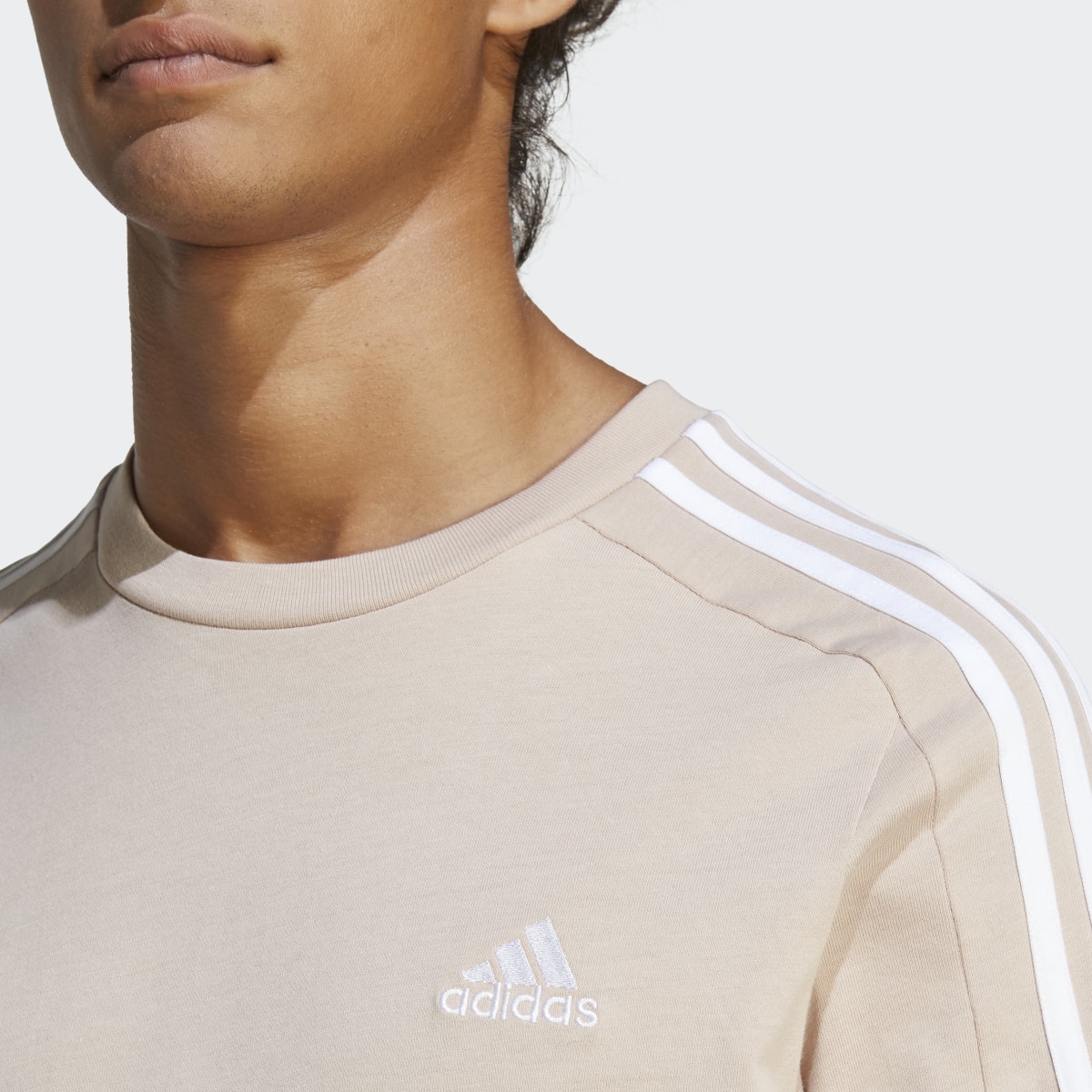 Adidas Essentials Single Jersey 3-Stripes Tee. 6