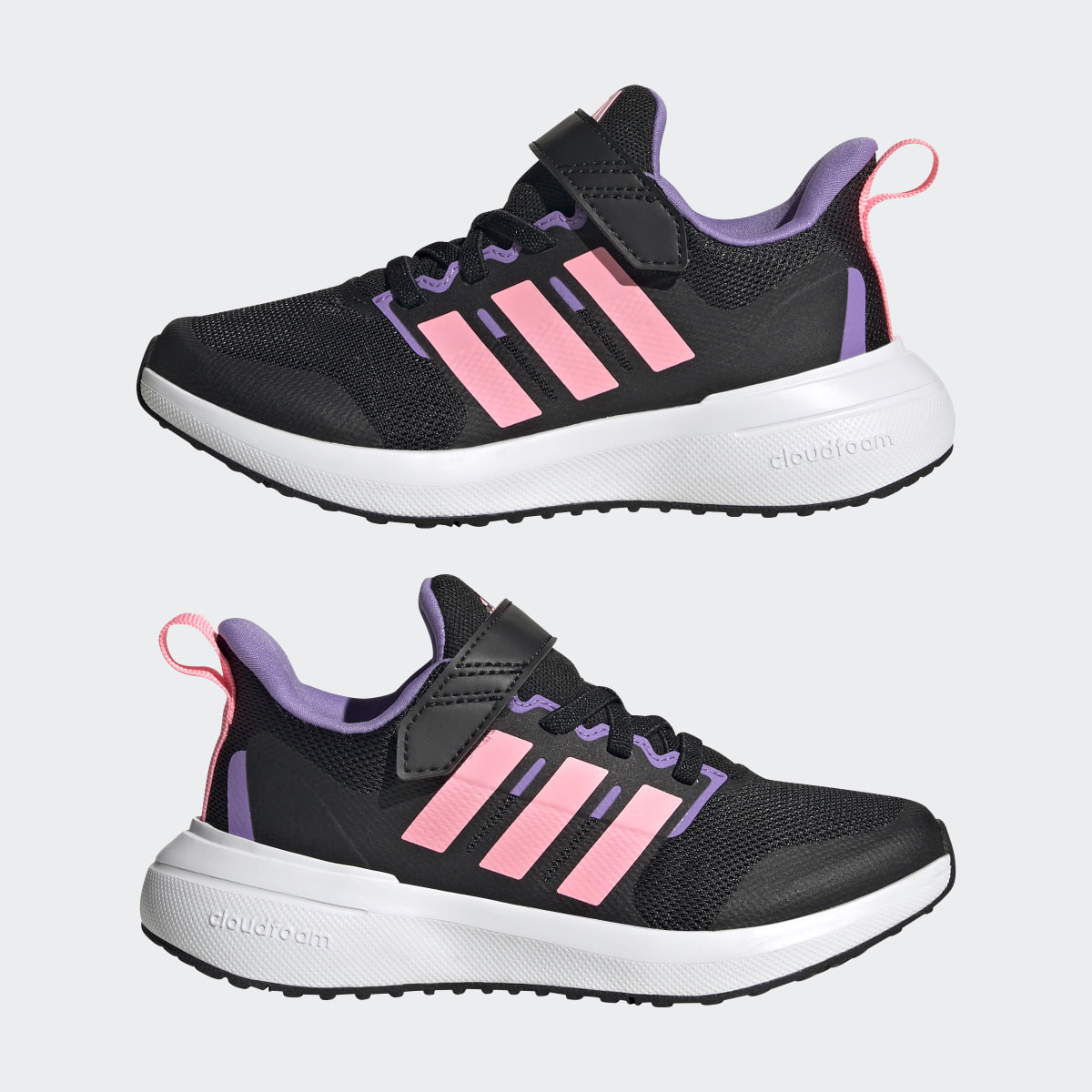 Adidas FortaRun 2.0 Cloudfoam Elastic Lace Top Strap Shoes. 8