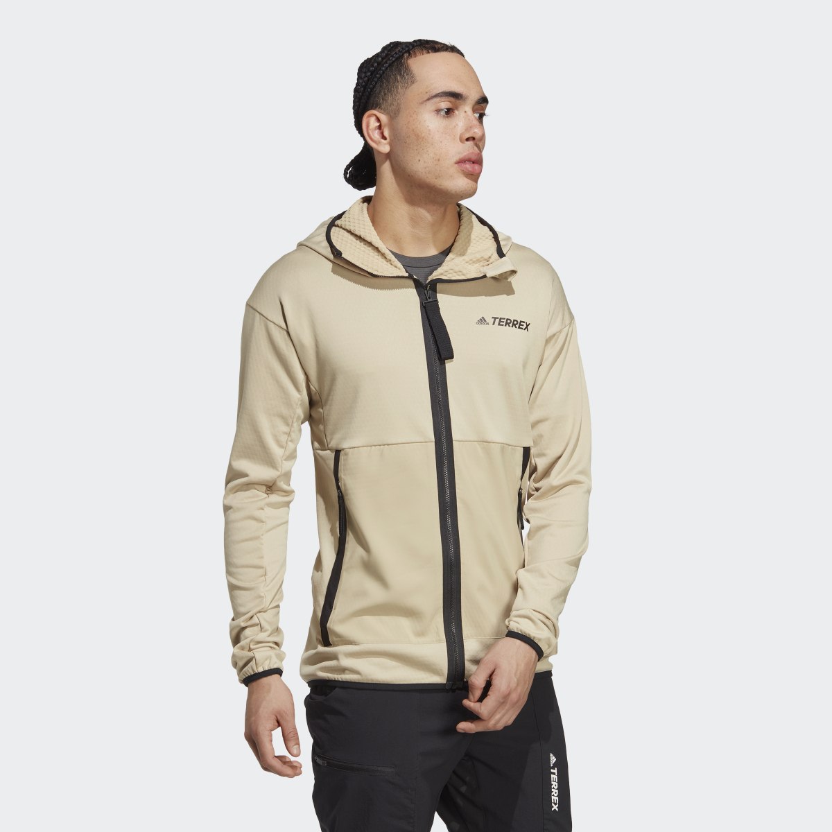 Adidas TERREX Tech Fleece Light Hooded Hiking Jacket. 9