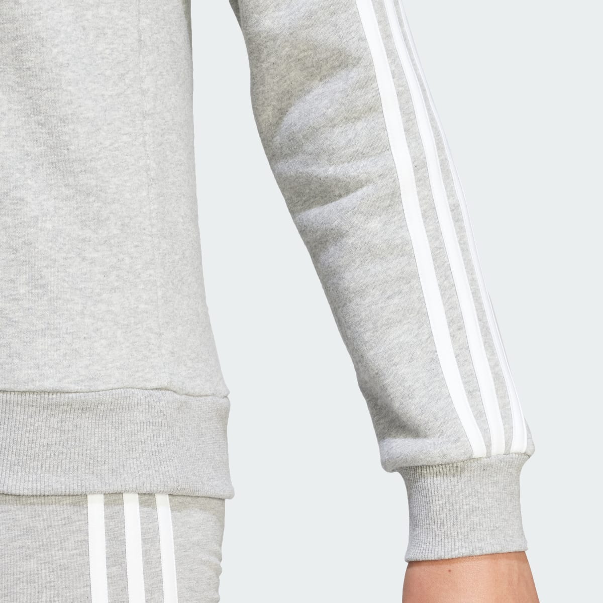 Adidas Essentials 3-Stripes Fleece Sweatshirt. 7