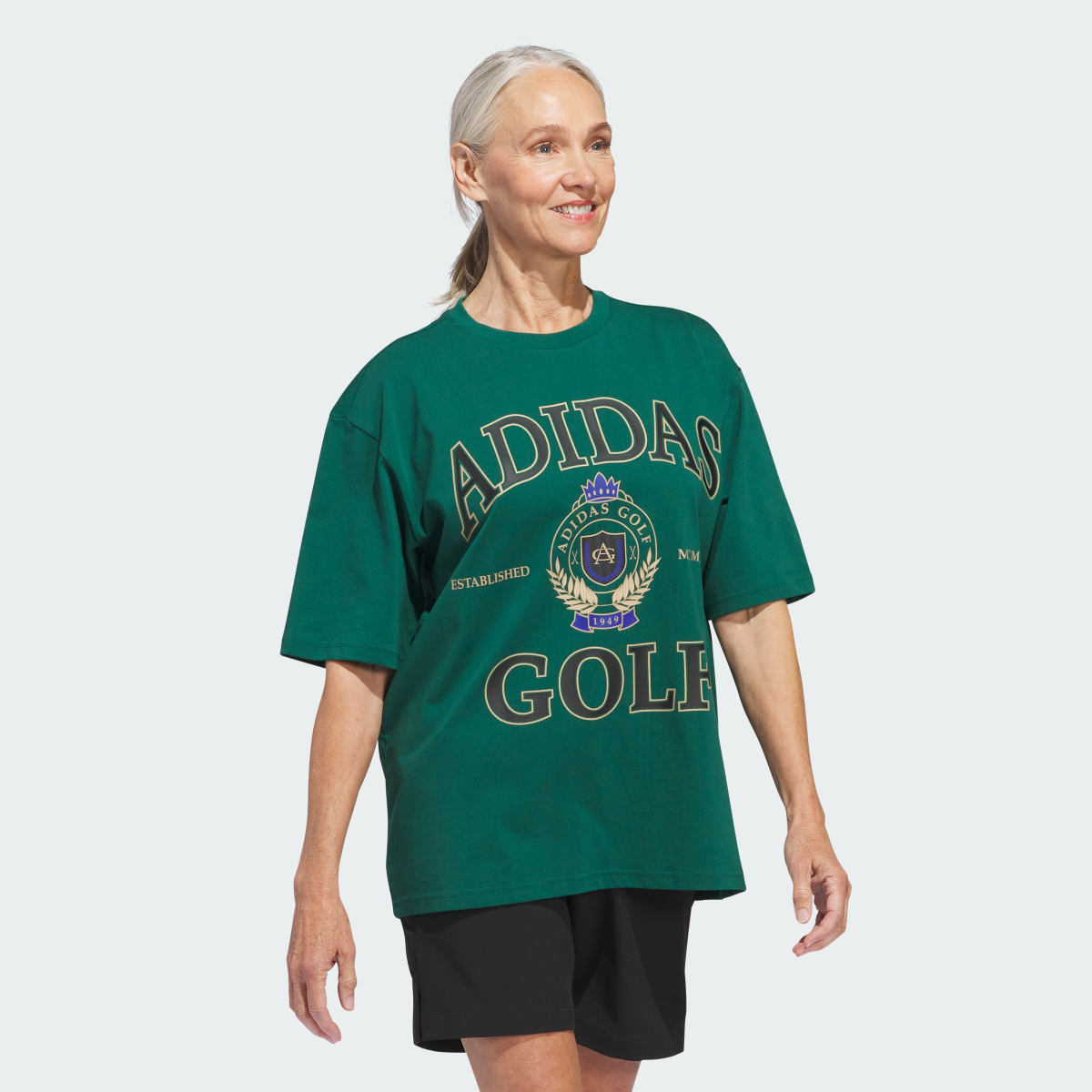 Adidas Go-To Crest Graphic Boyfriend Tee. 4