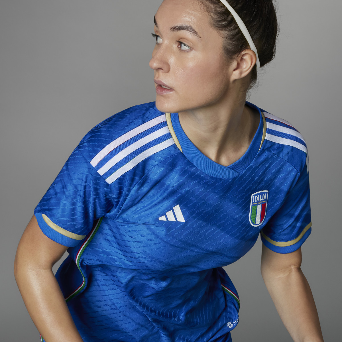 Adidas Italy Women's Team 23 Home Authentic Jersey. 4