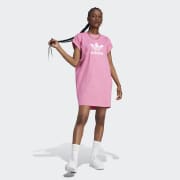 - US Pink adidas Women\'s | adidas Lifestyle Classics | Dress Tee Trefoil Adicolor