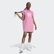 adidas Adicolor Classics Trefoil Tee Dress - Pink | Women's Lifestyle |  adidas US