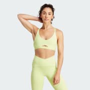 adidas Women's Stronger For It Workout Racer Bra, X-Large, Glow Blue at   Women's Clothing store