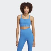 adidas by stella mccartney truepurpose medium support bra - blue