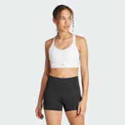 adidas Womens Fastimpact Luxe Run High-Support Bra Size 2XL C Color  Black/White