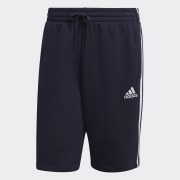 adidas Essentials Fleece 3-Stripes Shorts - Blue | H20852 | adidas US