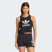Adidas trefoil halter tank top sales