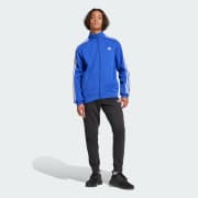 adidas Basic 3 Stripes Fleece Trainingspak Zwart adidas Officiele Shop
