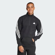 Adidas striped half zip top