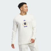 adidas Go-To Crest Graphic Long Sleeve Tee - Beige | Men\'s Golf | adidas US