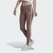 adidas Women's 3-Stripe 7/8 Style High Rise Tight Fit Side Pocket