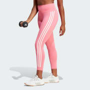 adidas Optime TrainIcons 3-Stripes 7/8 Leggings - Pink, Women's Training