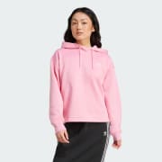 Adidas Trefoil Cropped Hoodie Bliss Pink S Womens Originals Hoodies Sweatshirts