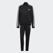 adidas Essentials 3 Stripes Trainingspak Zwart adidas Officiele Shop