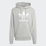 Grey adidas trefoil sweatshirt sale