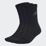 adidas Meias de Cano M dio Acolchoadas 3 pares Preto adidas