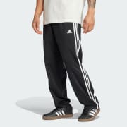 Adidas Men s Primegreen Essentials Warm Up Open Hem 3 Stripes Track Pants Black White Size 4XL