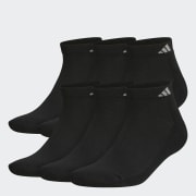 adidas Athletic Cushioned Low Cut Socks 6 Pairs Black Q10490 adidas US