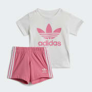 Adidas Shorts Tee Set Kids Rose Tone 9M Kids Originals Matching Set